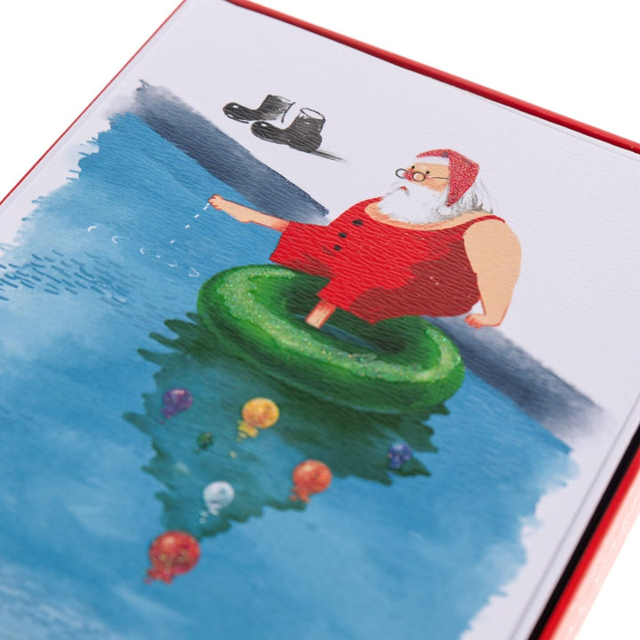 Santa Pool Large Classic Holiday Boxed Card - Graphique de France