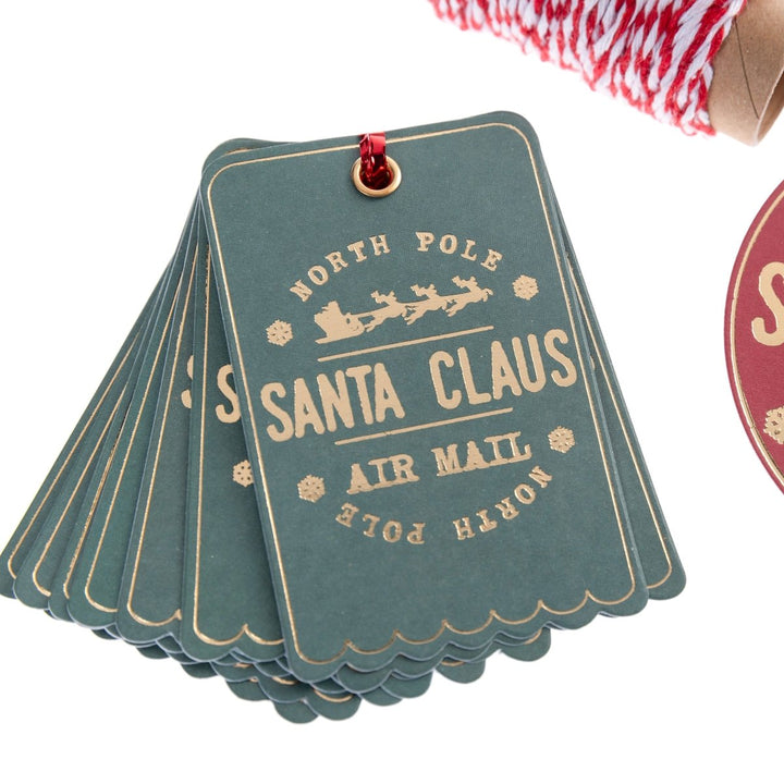 Santa Stamp Holiday Gift Tag Box Set - Graphique de France