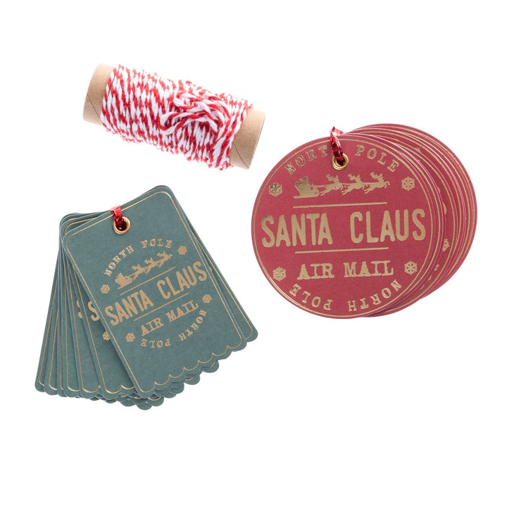 Santa Stamp Holiday Gift Tag Box Set - Graphique de France