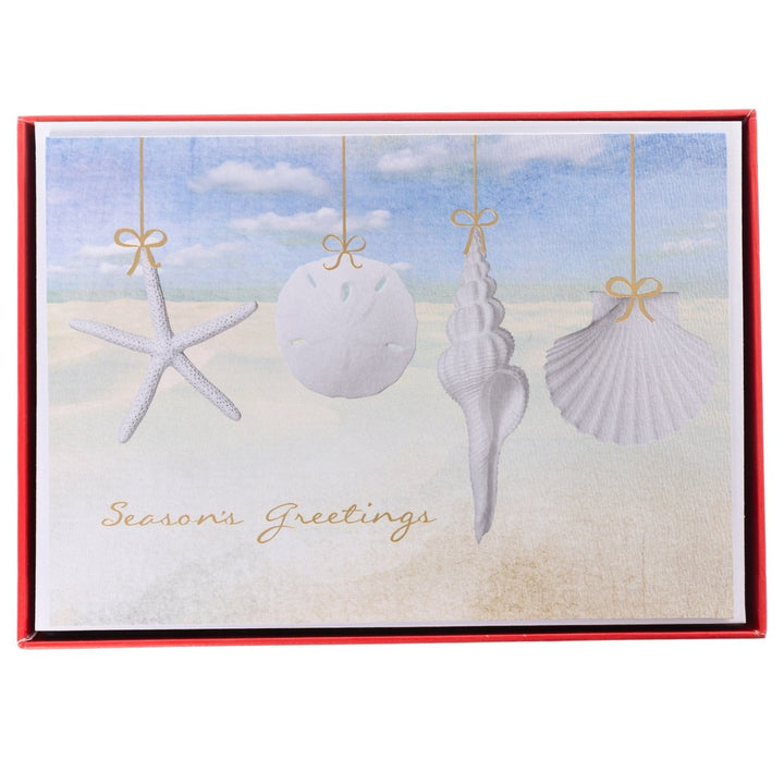 Shell Ornaments Large Classic Holiday Boxed Card - Graphique de France