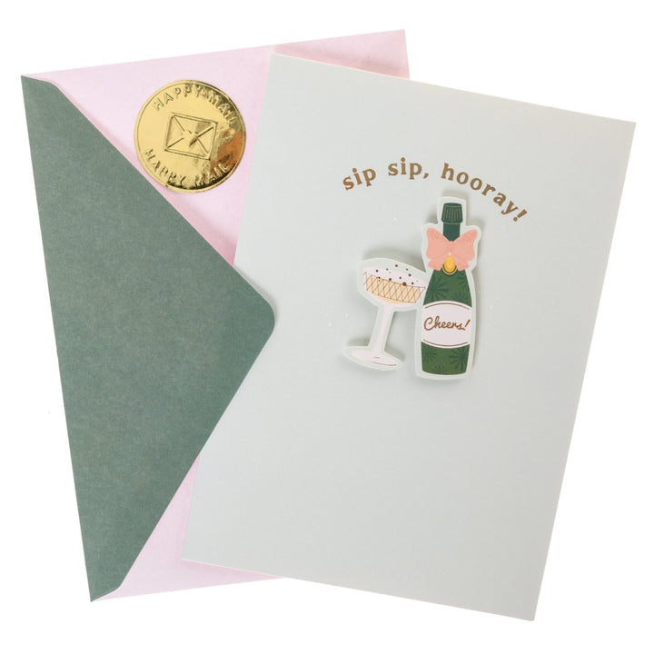 Sip Sip Hooray Handmade Card - Graphique de France