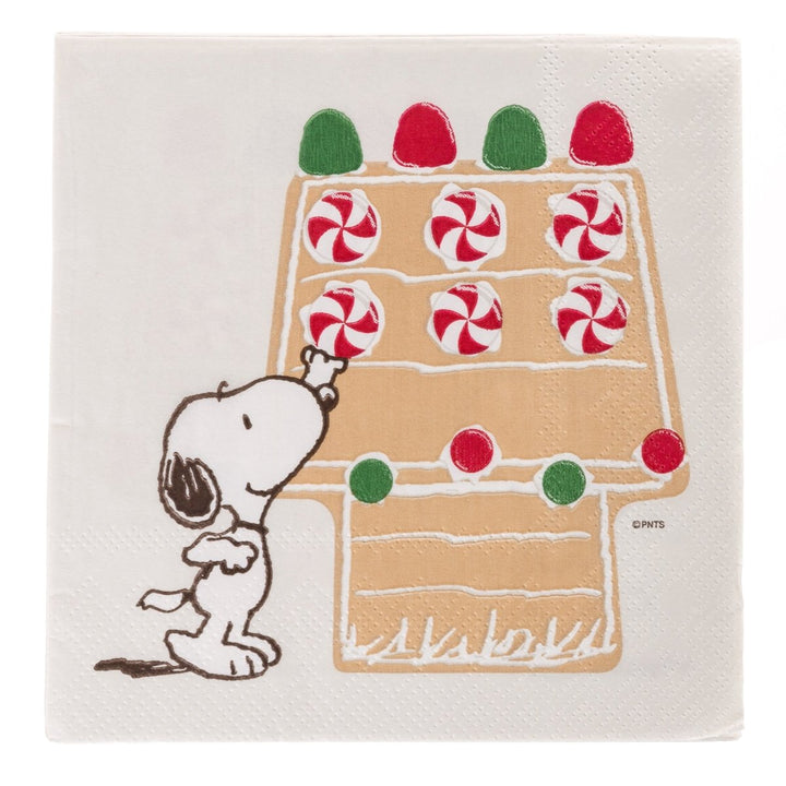 Snoopy Gingerbread House Holiday Cocktail Napkins - Graphique de France