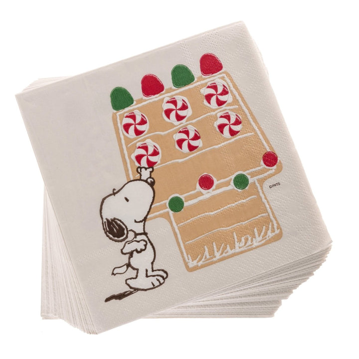 Snoopy Gingerbread House Holiday Cocktail Napkins - Graphique de France