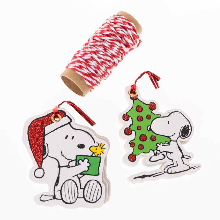 Snoopy Holding Mug & Tree Holiday Gift Tag Box Set - Graphique de France