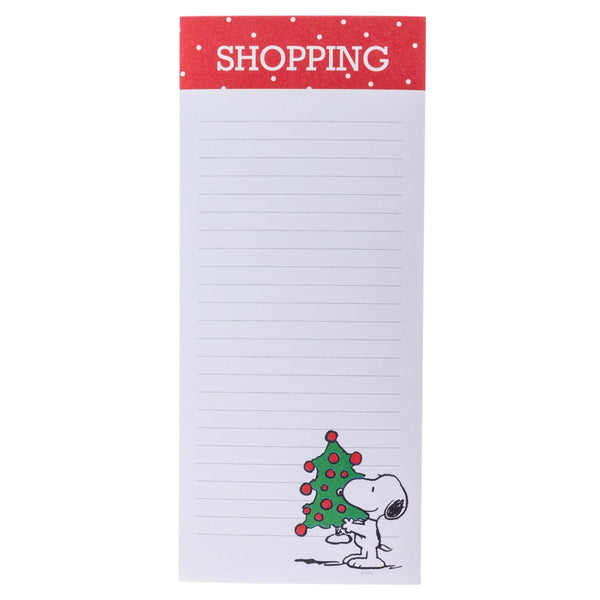 Snoopy Holding Tree Holiday Magnetic Notepad - Graphique de France