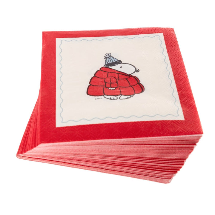 Snoopy Puffer Holiday Cocktail Napkins - Graphique de France