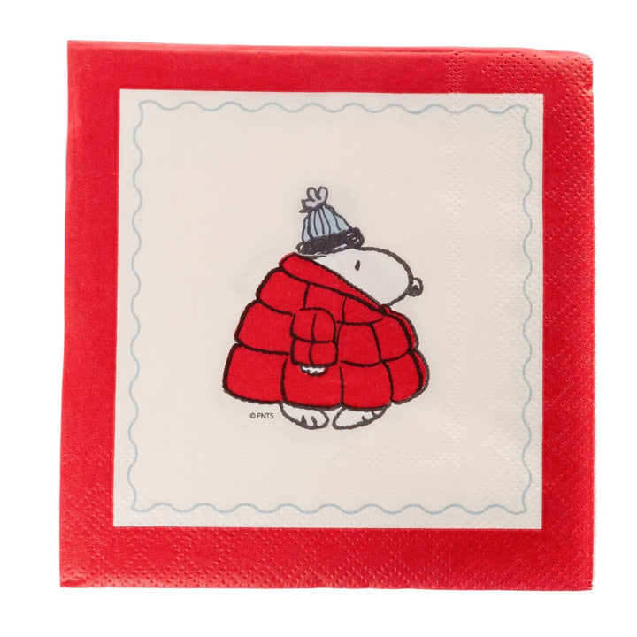 Snoopy Puffer Holiday Cocktail Napkins - Graphique de France