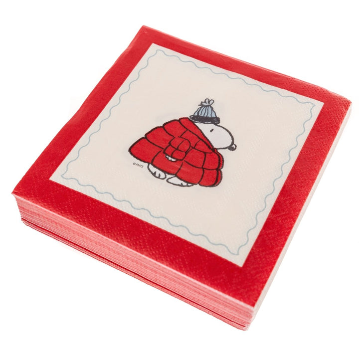 Snoopy Puffer Holiday Cocktail Napkins - Graphique de France