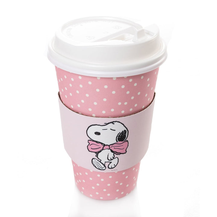 Snoopy with Pink Bowtie 12 Disposable Travel Cups - Graphique de France