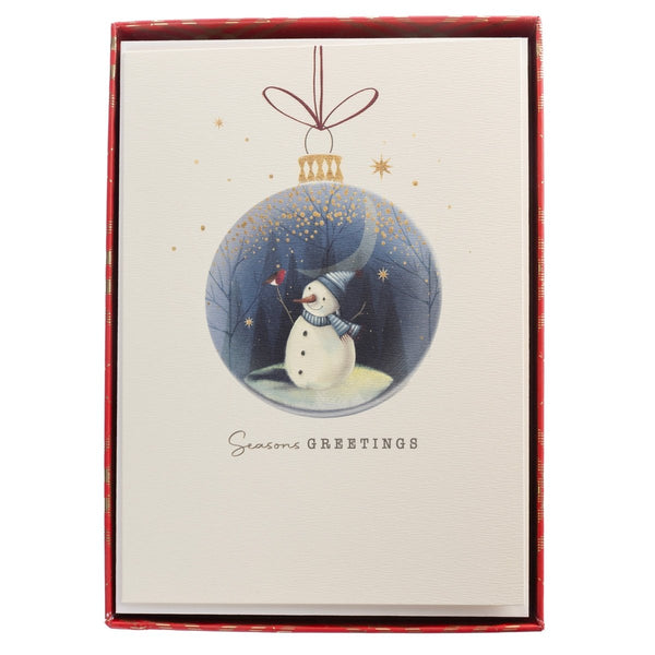 Snowman Ornament Large Classic Holiday Boxed Card - Graphique de France