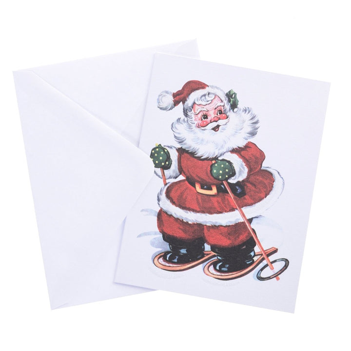 Snowshoe Santa Mid - Sized Holiday Boxed Card - Graphique de France