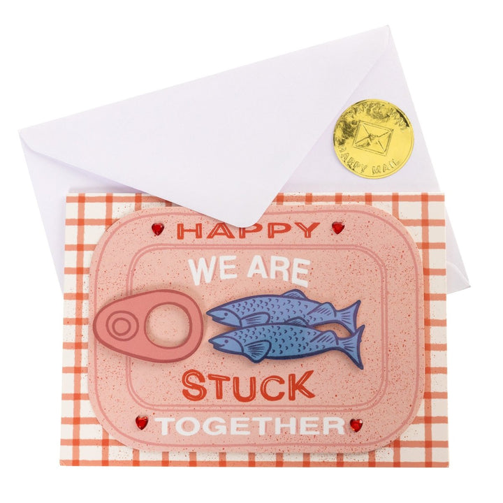 Stuck Together Sardines Handmade Card - Graphique de France