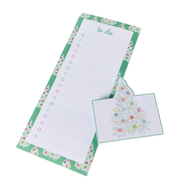 Teal Trees Holiday Magnetic Notepad and small notepad set - Graphique de France