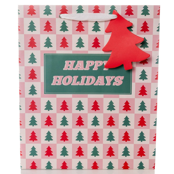 Tree Check Large Holiday Gift Bag - Graphique de France