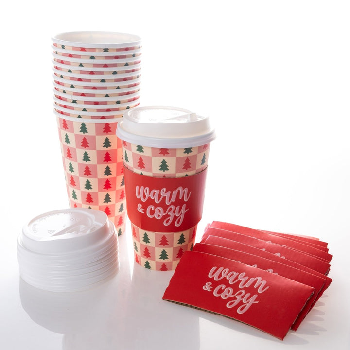 Tree Check Wrapped 12 To Go Travel Cups - Graphique de France