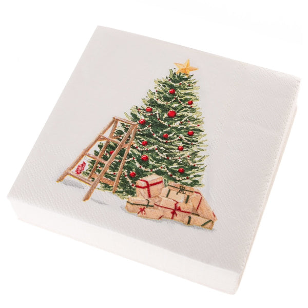 Watercolor Tree Holiday Cocktail Napkins - Graphique de France