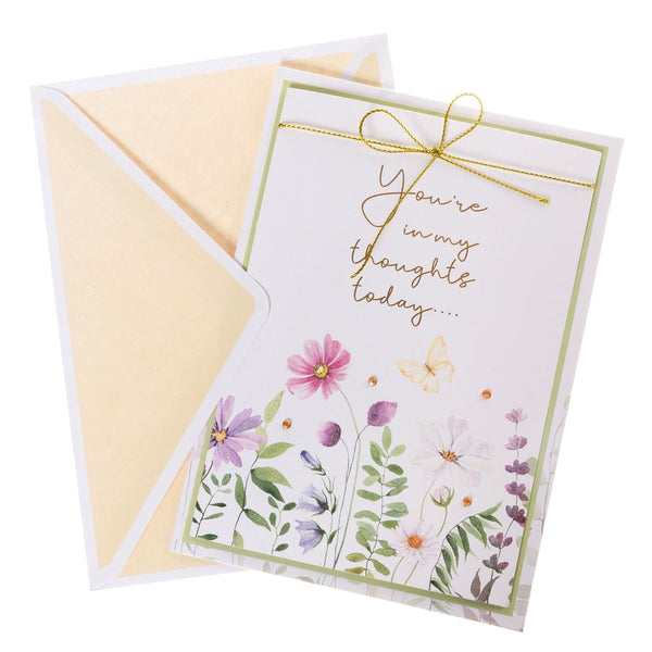 Wildflowers & Butterflies Sympathy Handmade Card - Graphique de France