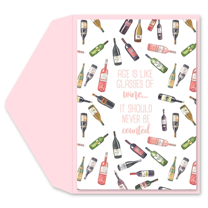 Wine Bottles Greeting Card - Graphique de France