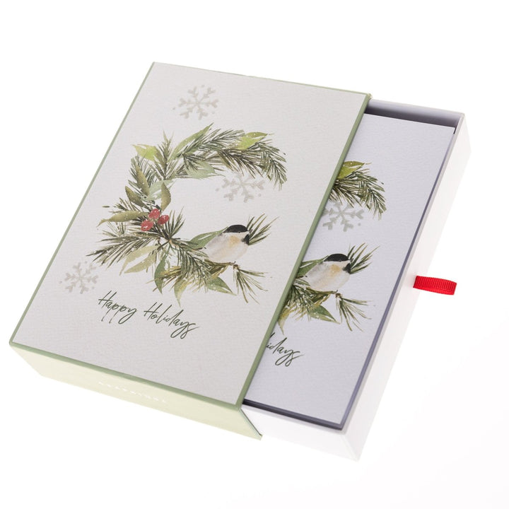 Winter Bird Holiday Slider Boxed Card - Graphique de France