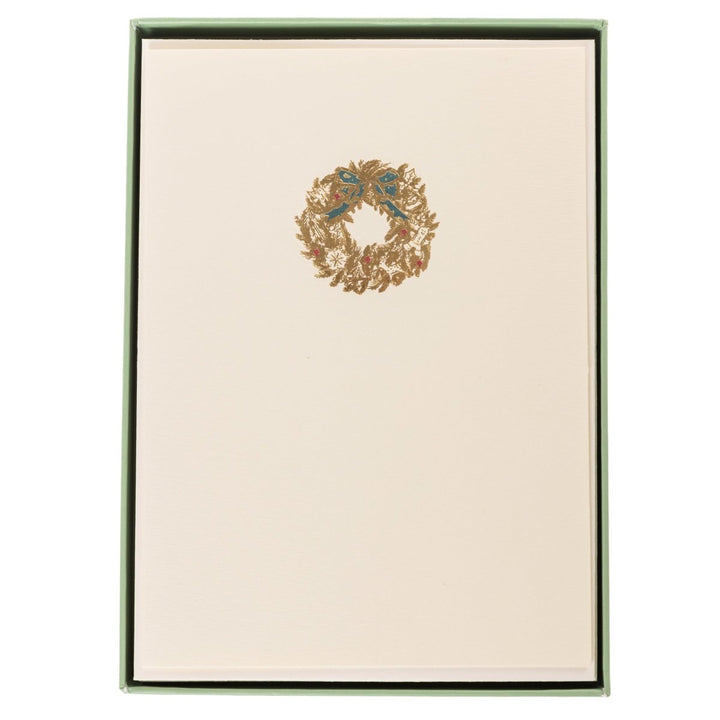 Wreath Large Classic Holiday Boxed Card - Graphique de France