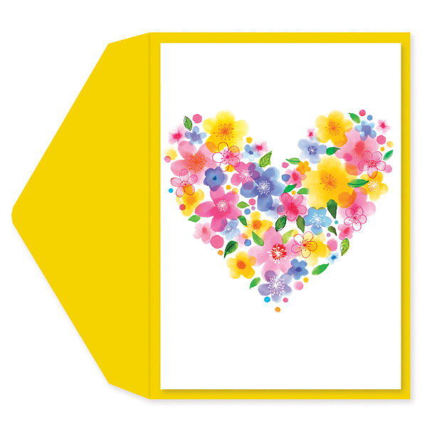 Floral Heart Blank Card