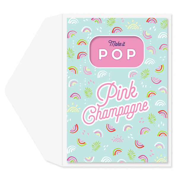 Pop Pink Champagne Congrats Card
