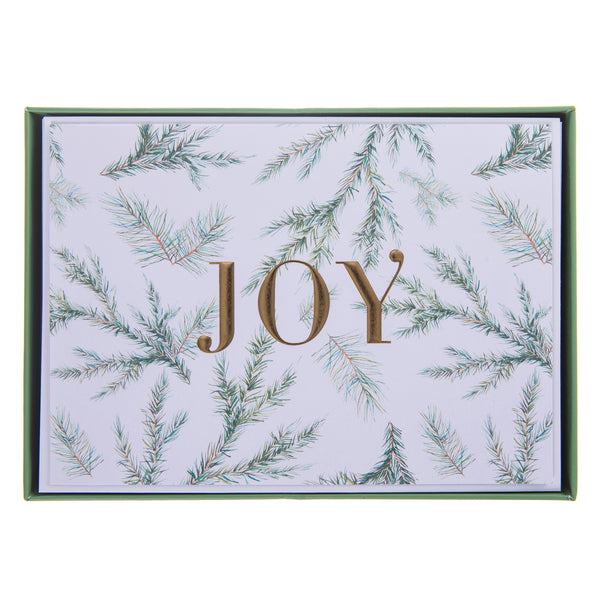 Joy Branches Large Classic Holiday Boxed Card