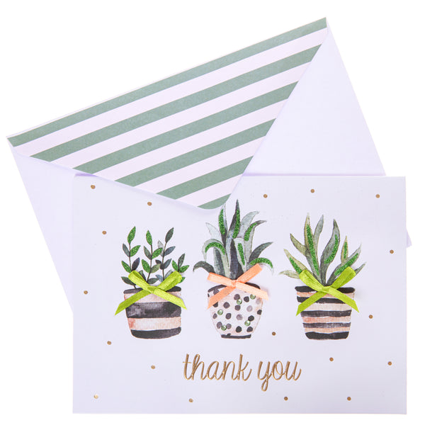 Plants Thank You Thank You Handmade Card