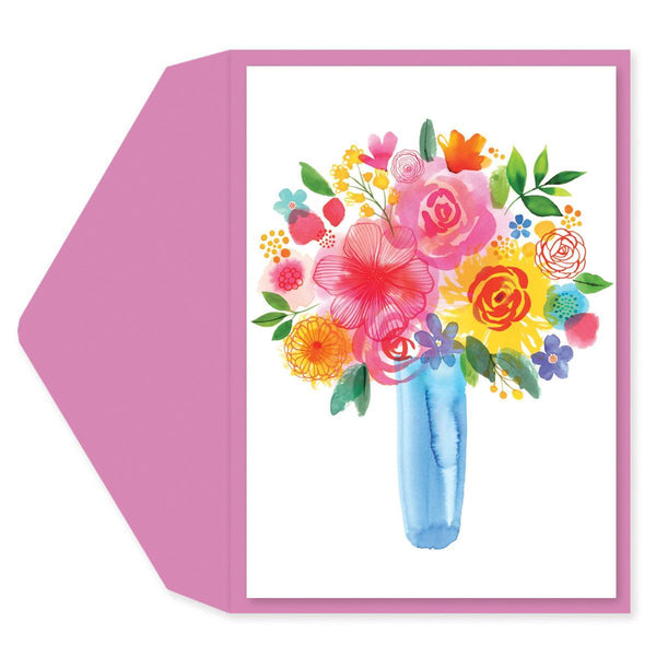 Watercolor Bouquet Birthday Card