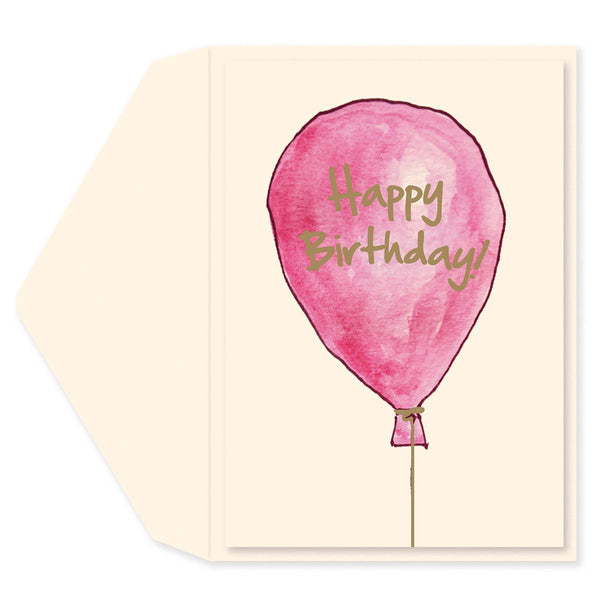 Watercolor Balloon Birthday Card