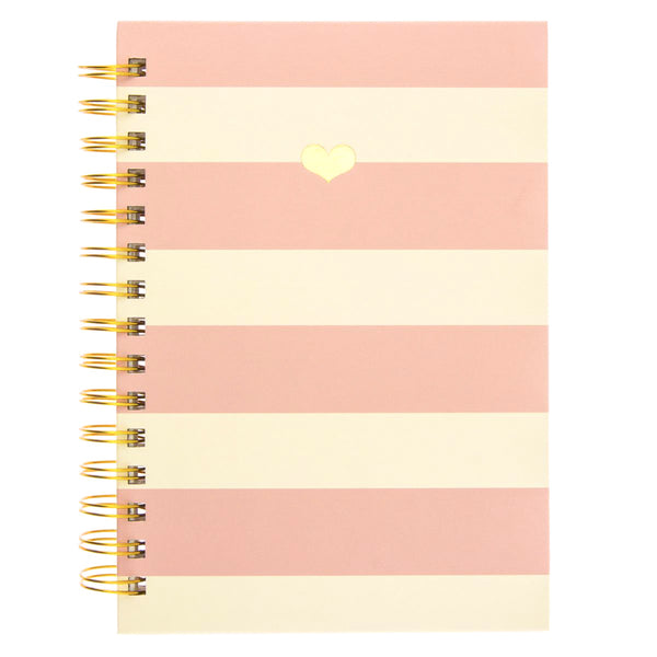 Pink Charm 6 x 8 Spiral Hard Cover Journal