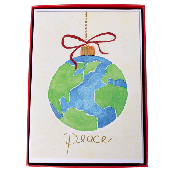 World Peace Ornament Large Classic Holiday Boxed Card