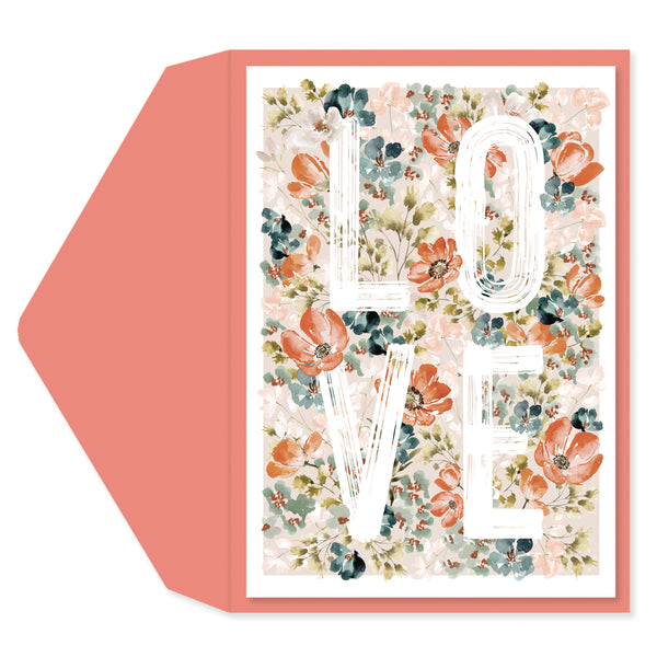 Floral Love Blank Card