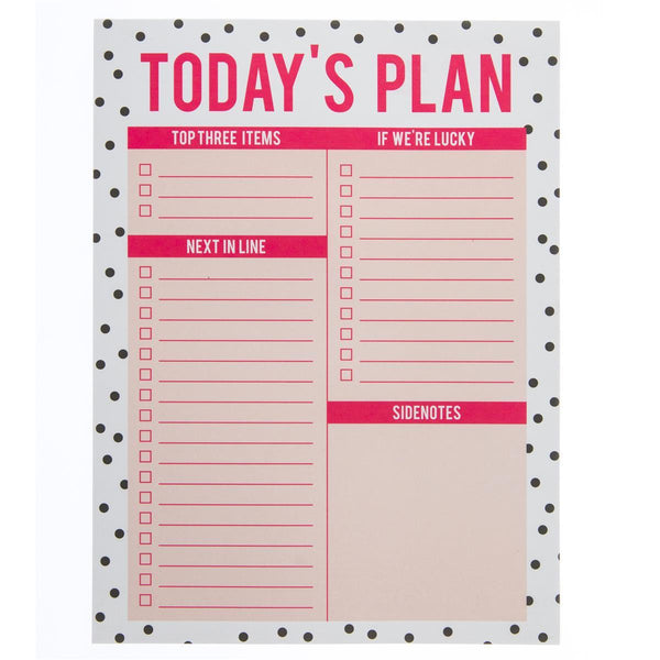 Today's Plan Large Notepad