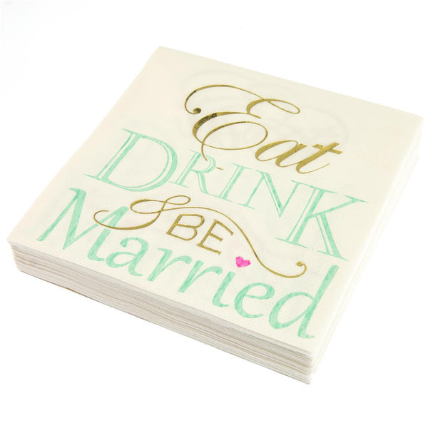 Eat, Drink and Be Married Cocktail Napkins