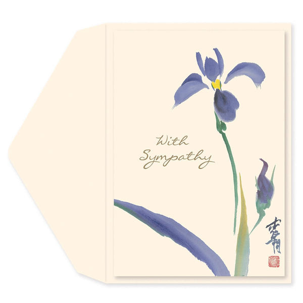 Iris Petals Sympathy Card