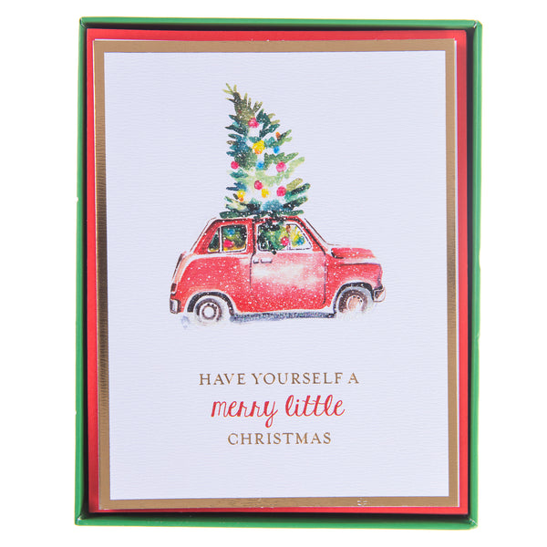Merry little car Mid-Sized Holiday Boxed Card