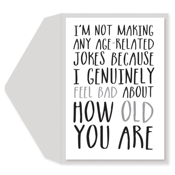 Feel Bad Birthday Card | 1 ct | White | Includes Envelope – Graphique ...