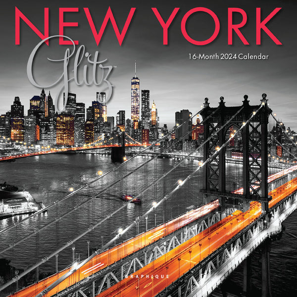 New York Glitz 7 x 7 Mini Calendar