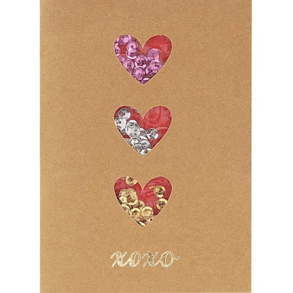 XOXO Hearts Love Handmade Card