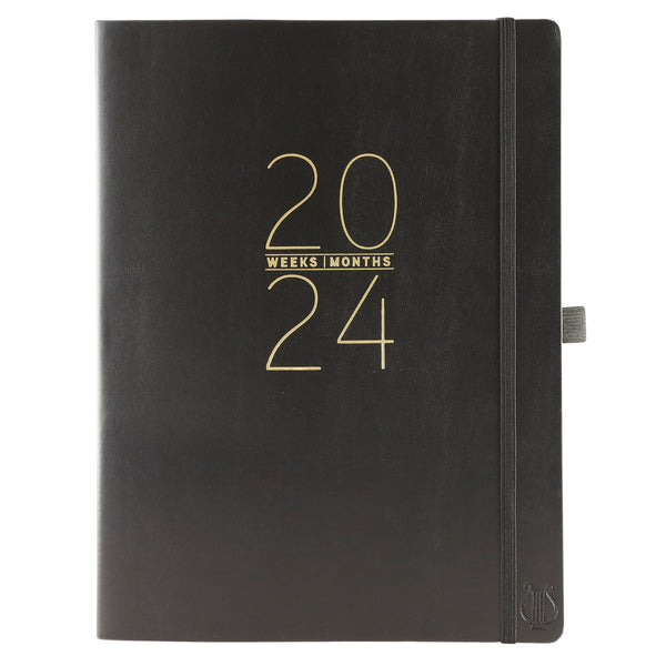 Apollo Collection Black 8 x 10 18-Month Soft Cover Planner