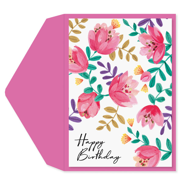 Spring Floral Birthday Card