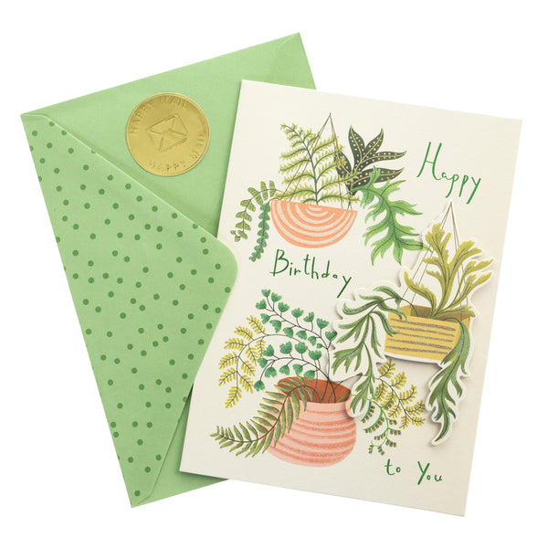 Plants Birthday Handmade Card