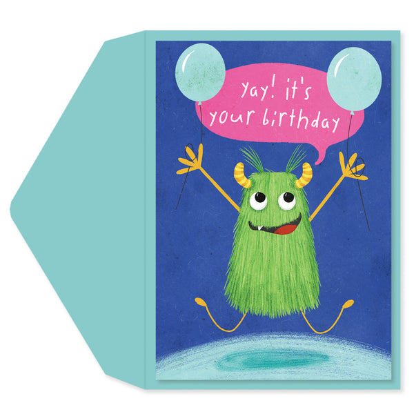 Happy Monster Birthday Card