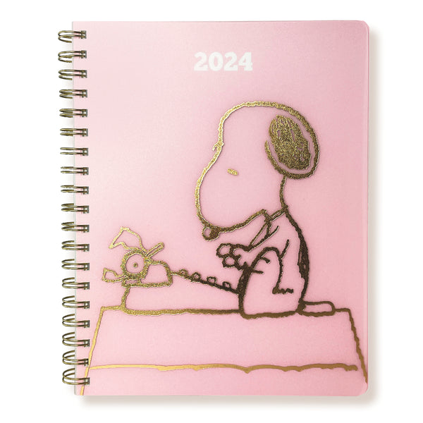 Snoopy Typewriter 8 x 10 18-Month Frosted Cover Planner