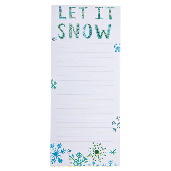 Let it Snow Holiday Magnetic Notepad