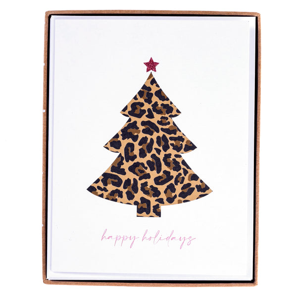 Leopard Tree Mid-Sized Holiday Boxed Card
