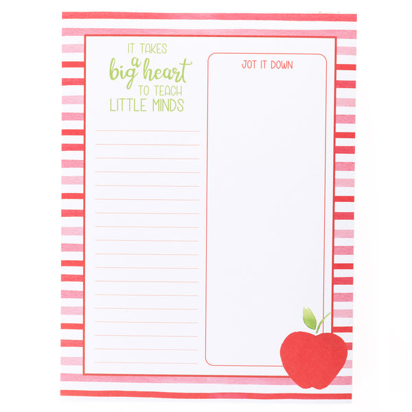 Apples and Stripes Large Notepad