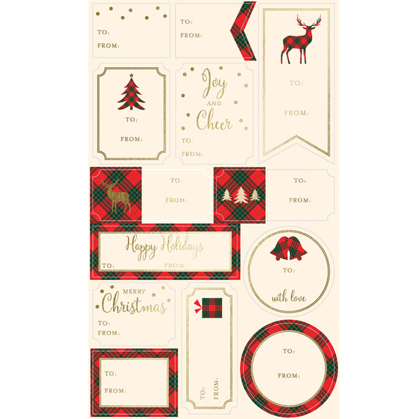 Plaid Icons Holiday Gift Labels