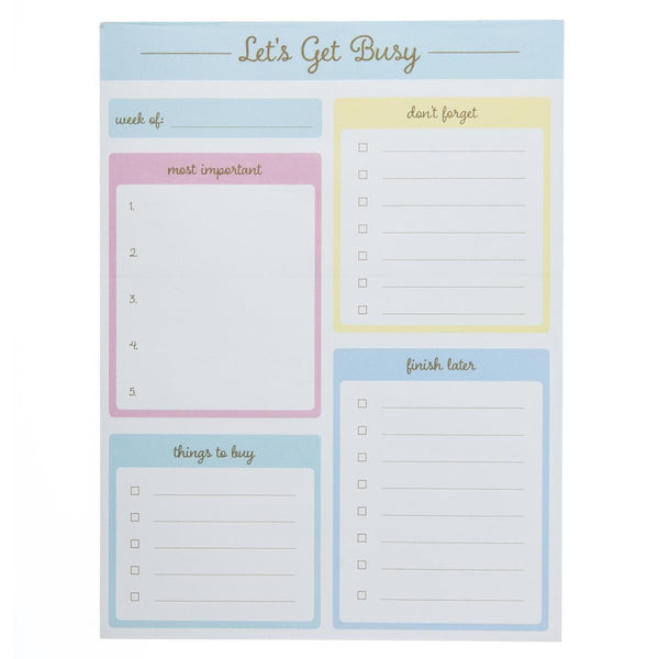 Get Busy Large Notepad